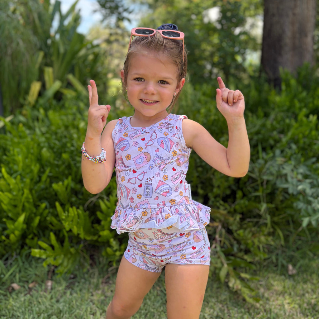 Groovy Girl Peplum Crop Top