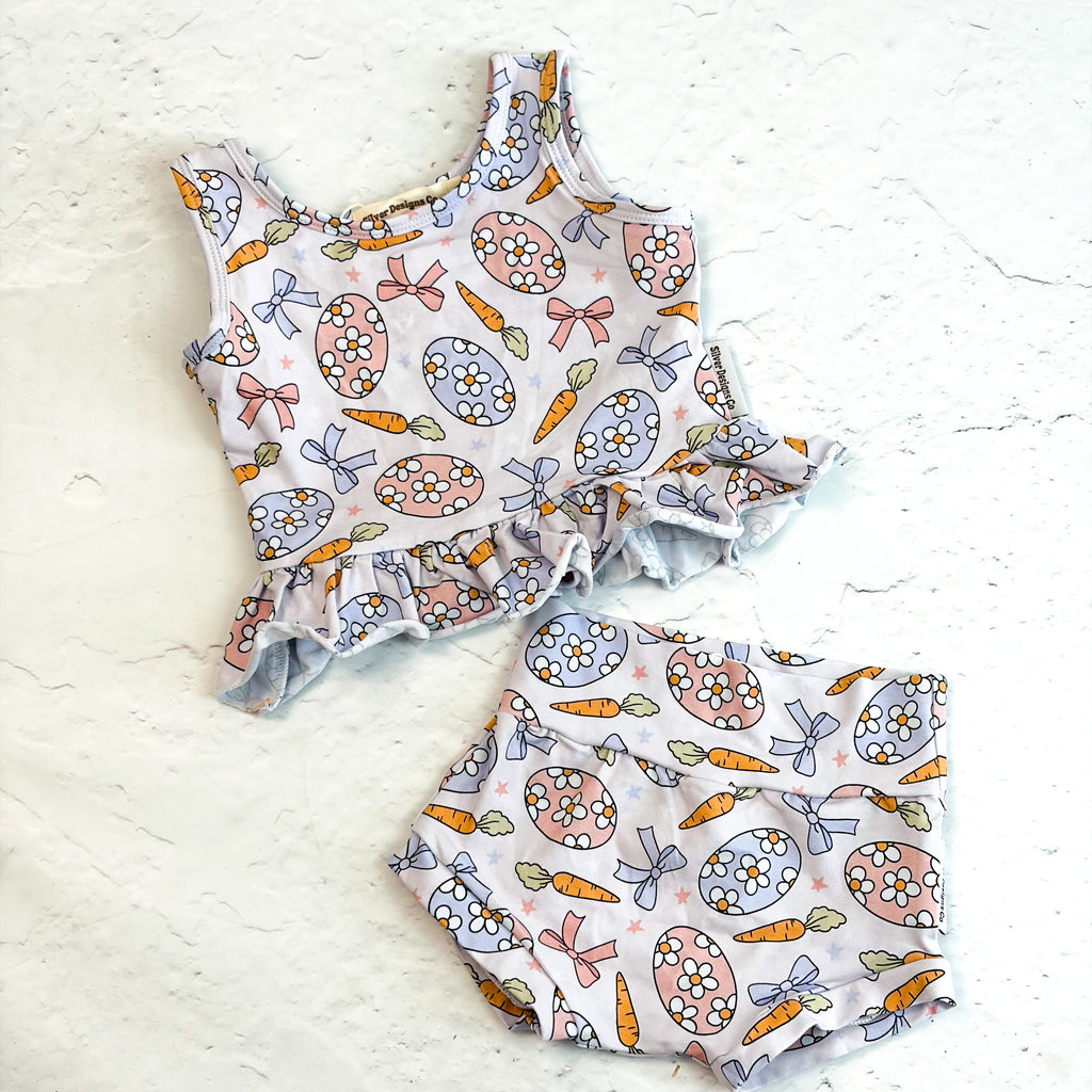 Elodie Easter Peplum Crop Top