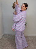 Women’s Periwinkle Knit High Waisted Pant
