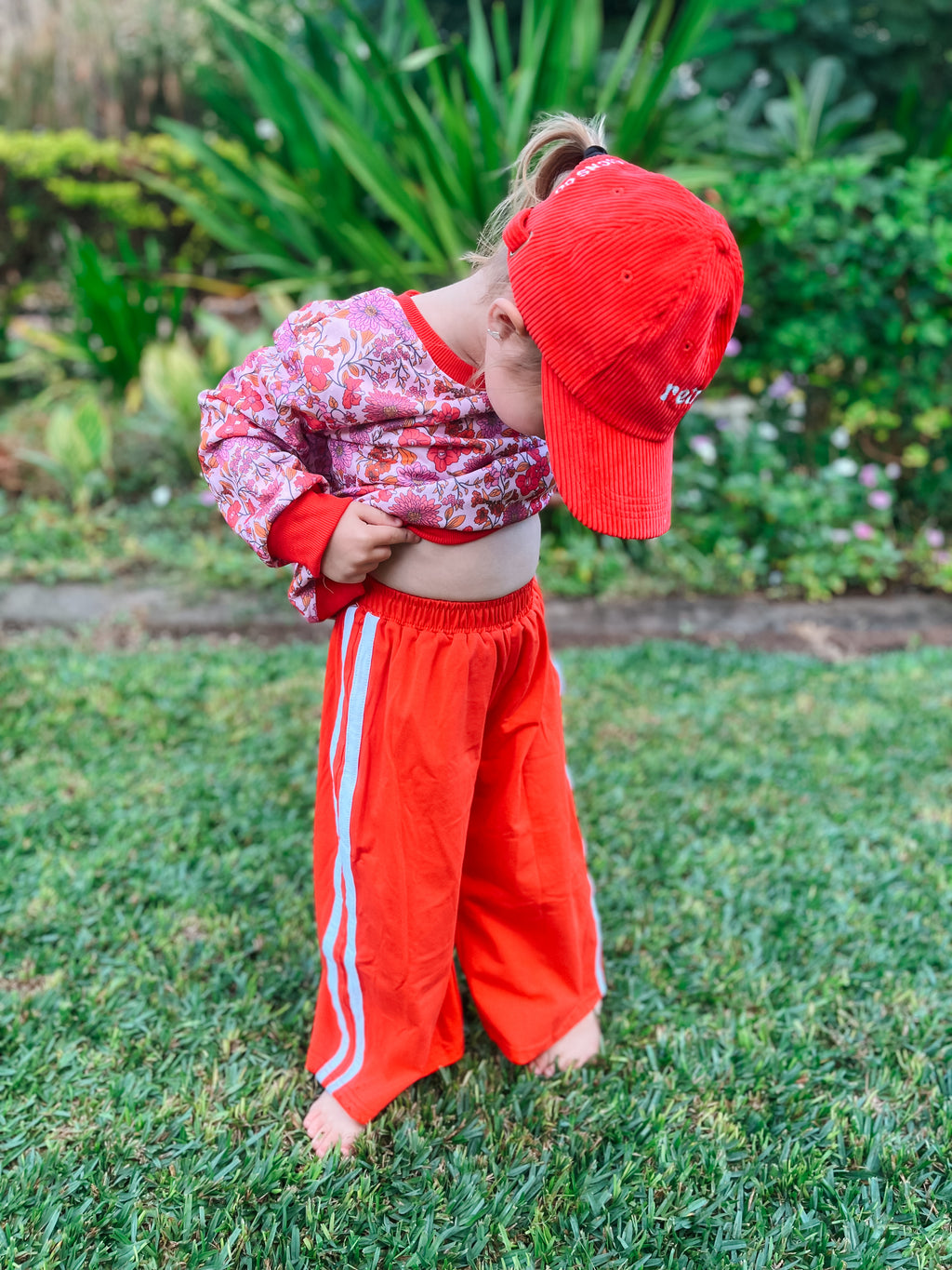 Red Racer Wide Leg Pant