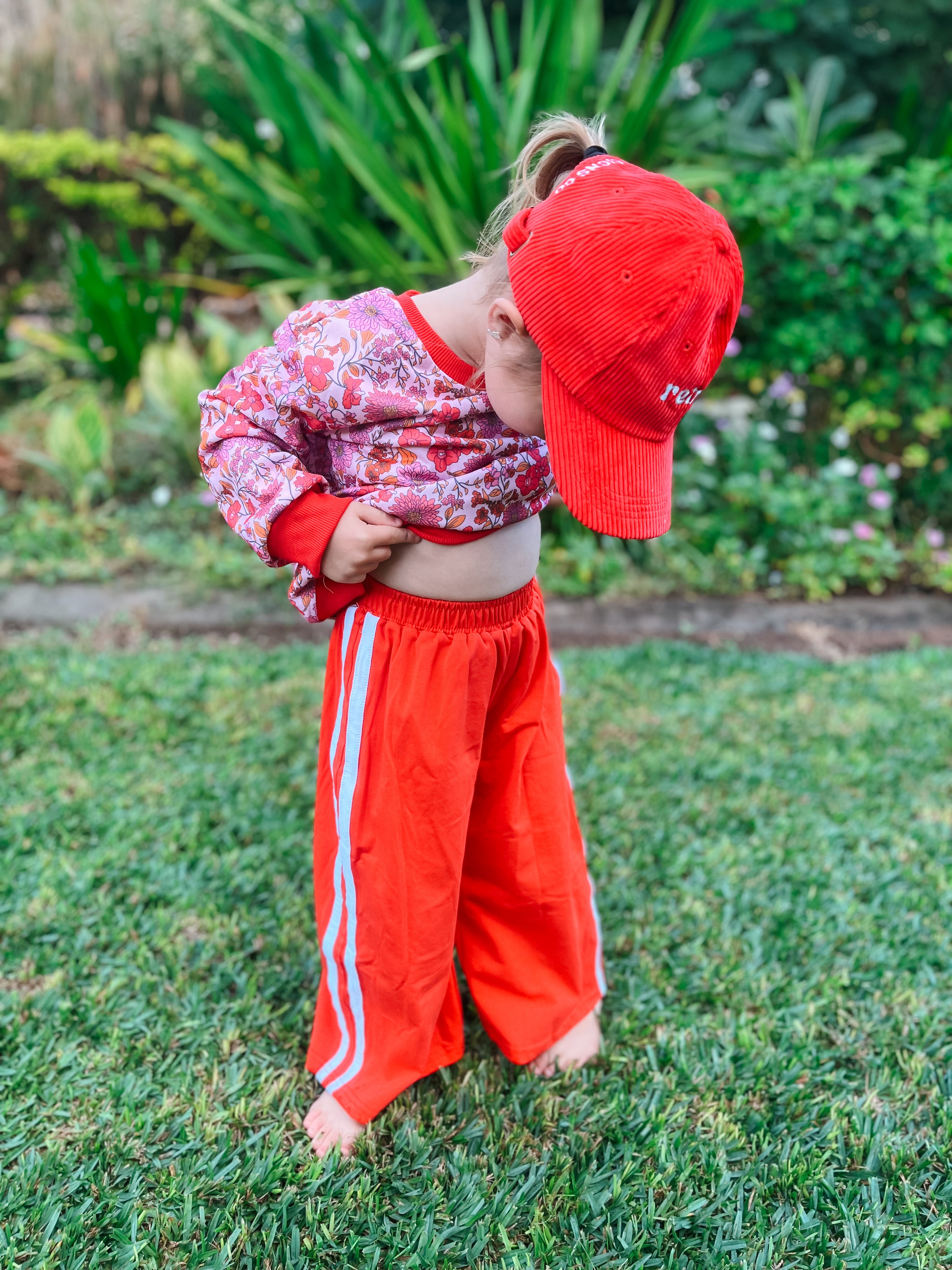 Red Racer Wide Leg Pant