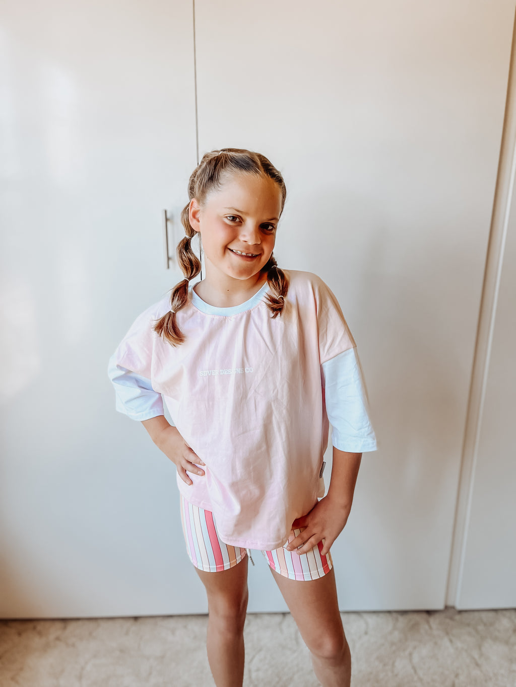 Unisex Pink Oversized Boxy Tee