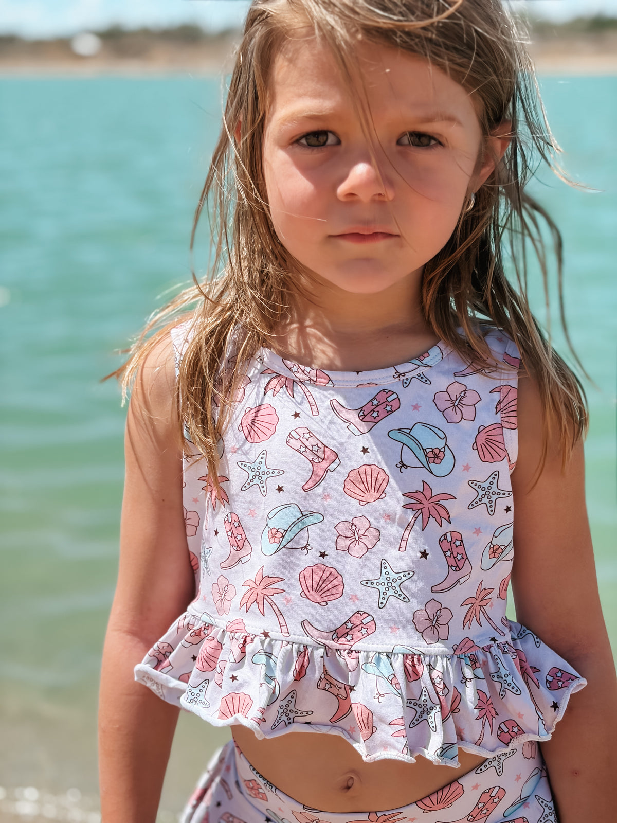 Coastal Cowgirl Peplum Crop Top
