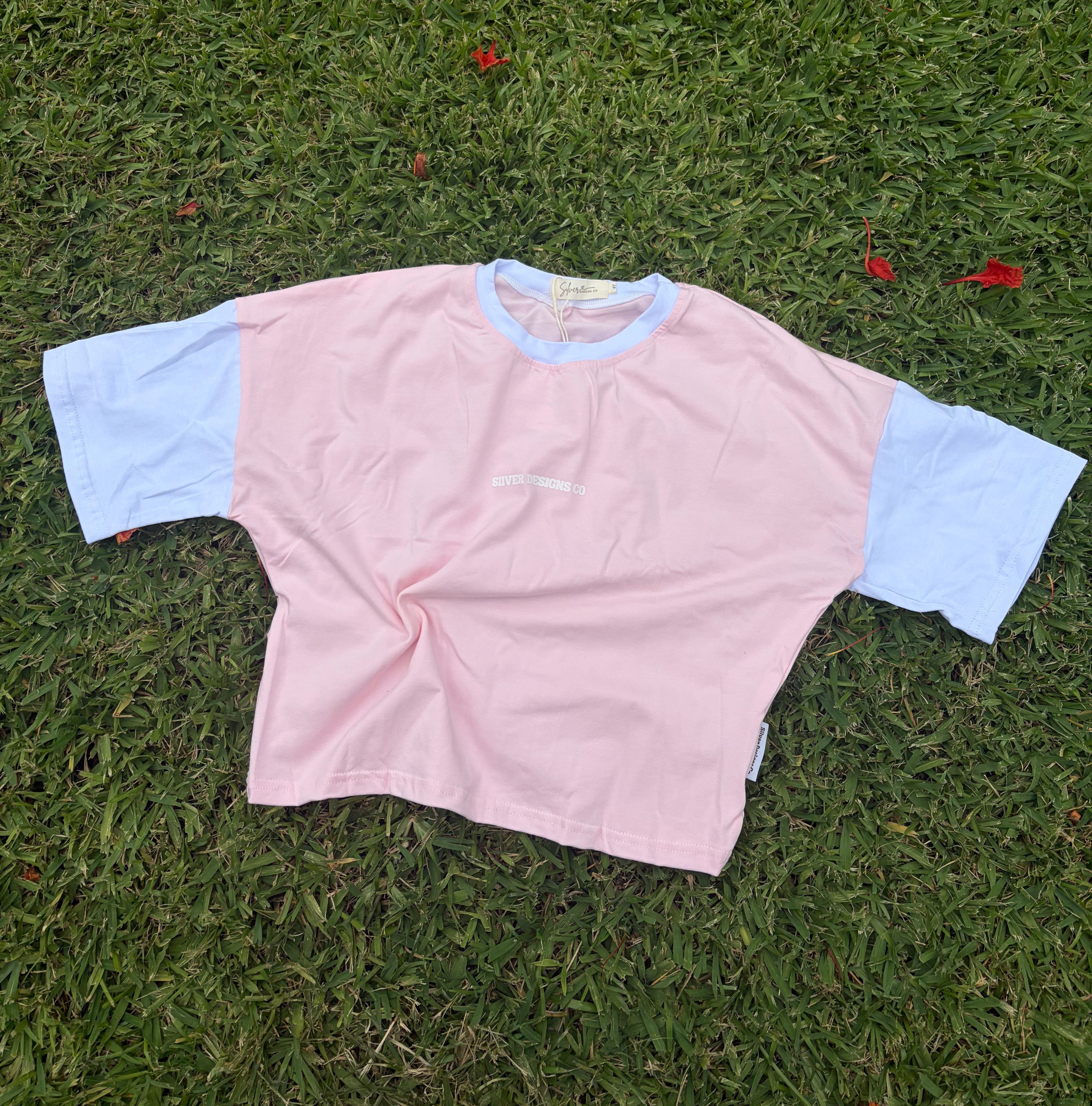 Unisex Pink Oversized Boxy Tee