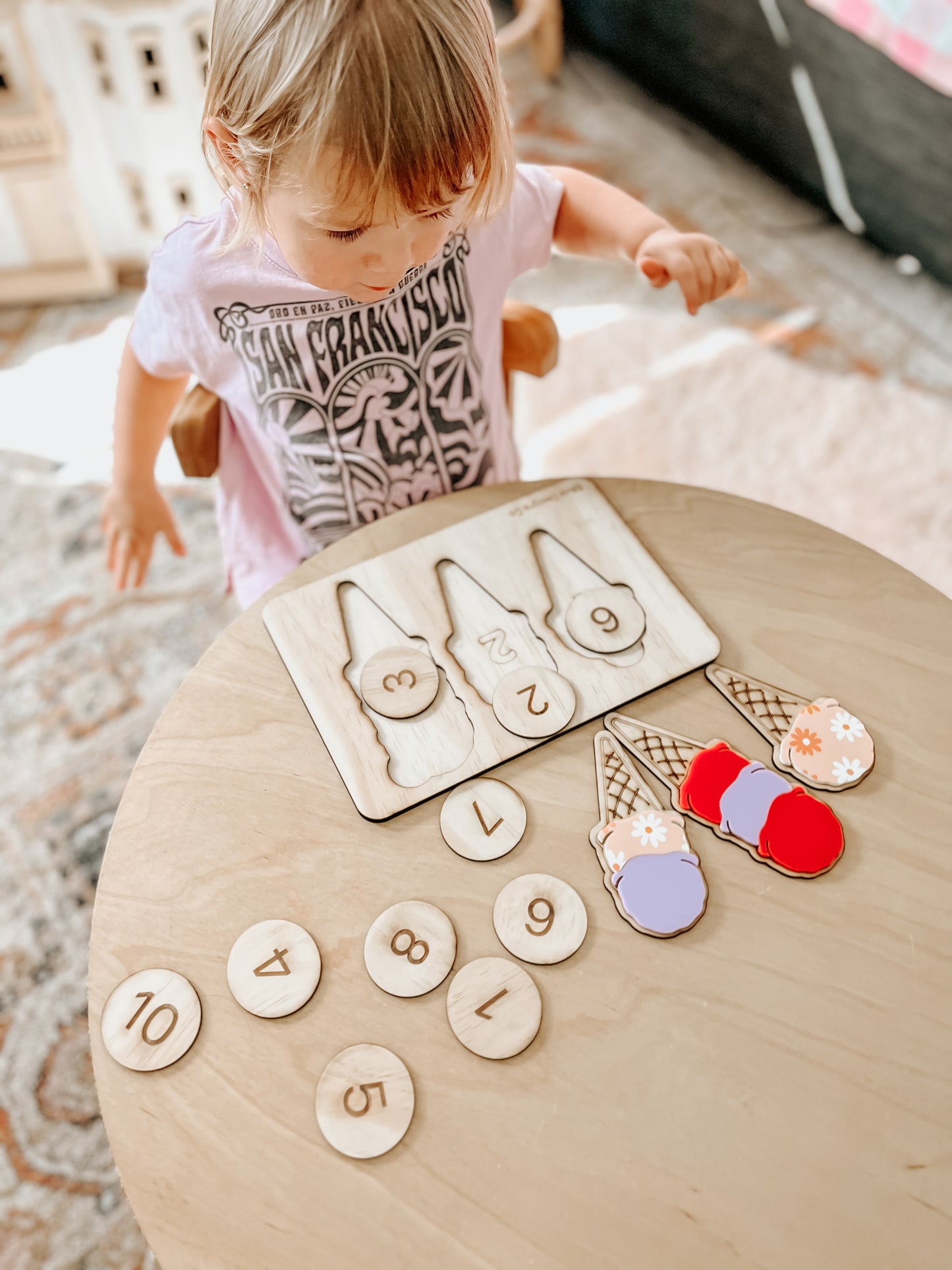 Sage Gingham Ice-cream puzzle